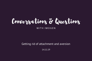 Read more about the article Conversations & Questions: 14/11/19