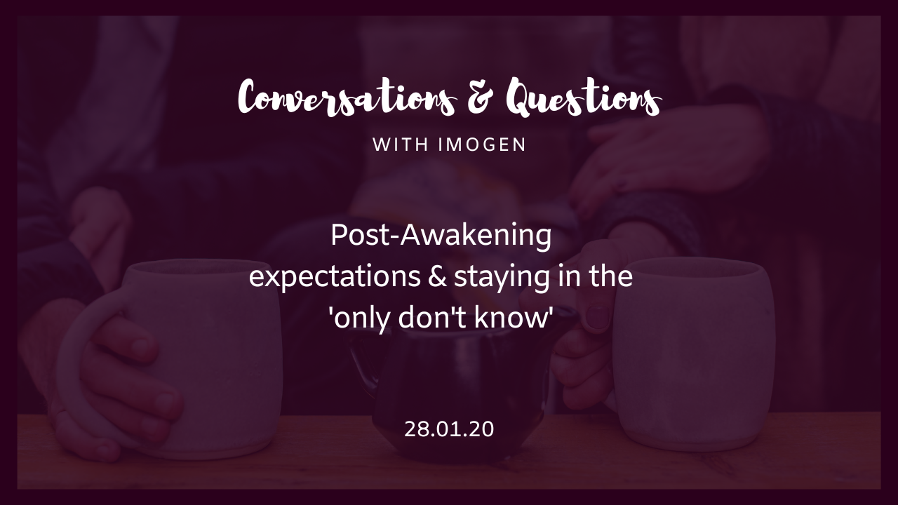You are currently viewing Conversations & Questions: 28/1/20